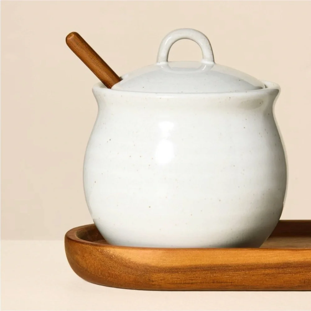 5-Piece Flared Brim Stoneware Salt & Pepper Cellar Set - Hearth & Hand Magnolia